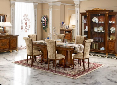 Suite Dining room Set Display case Table 6x Chair Chest of drawers Mirror Baroque new 10pcs.