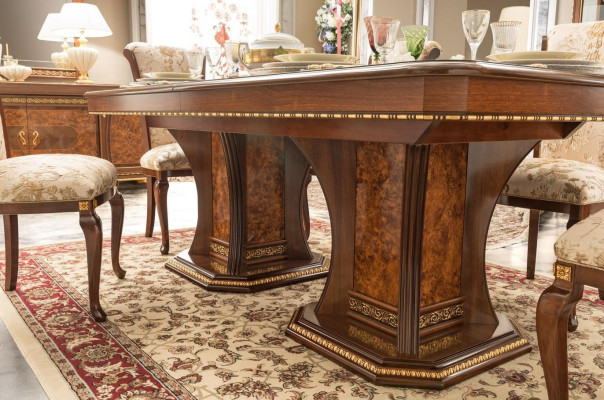 Suite Dining room Set Display case Table 6x Chair Chest of drawers Mirror Baroque new 10pcs.