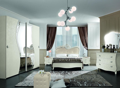 Design Bedroom Complete Set Bedside table Wardrobe Baroque Rococo 6-piece.