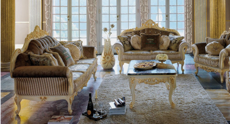 Sofa Couch Velvet Upholstery Seat 3+2 Seater Suite Design Wood Sofas Italian