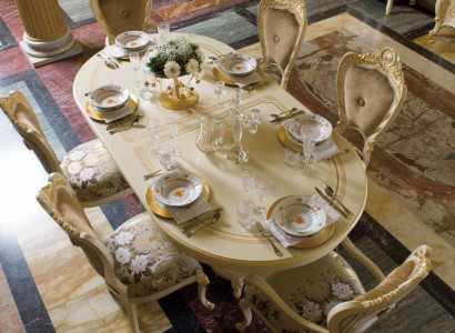 Design Dining room Set Suite Wood Furniture 2x Chairs with Armrests 4x Chair 7pcs.