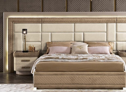 Design Furniture Modern Luxury Beds new Bed 2x Bedside table 3 pcs. Bedroom set