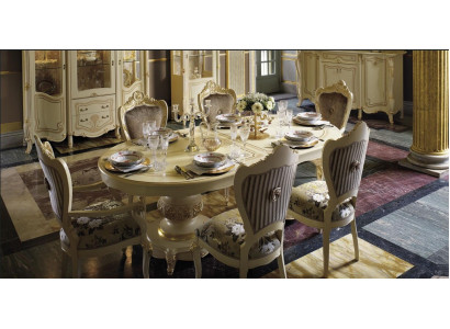 Suite Wood Furniture 2x Chairs with Armrests 4xChair Table new Dining room Set 7pcs