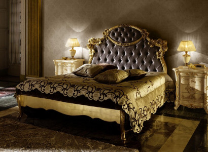 Bed Bedroom Set Design Furniture Classic Luxury Beds new 2x Bedside table 3pcs.