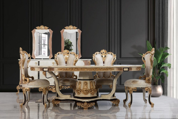 Luxury Chair Set 6x Chairs Dining set Suite Dining room Chairs Classic Armchair