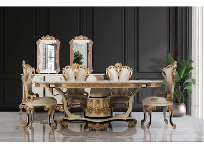 Luxury Chair Set 6x Chairs Dining set Suite Dining room Chairs Classic Armchair