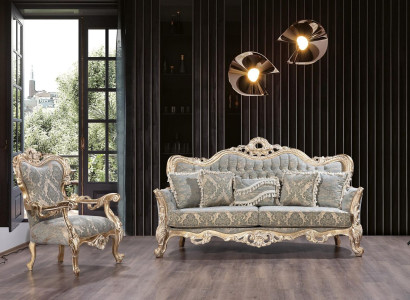 Sofa set Classic Luxury Sofas Armchair Living room set 3+1 Seat Chesterfield