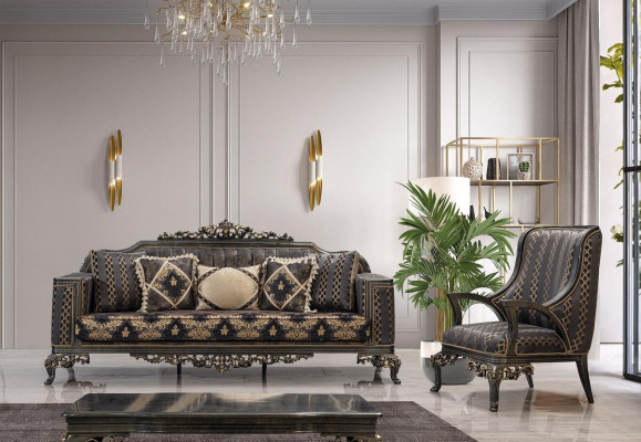 Luxury Chesterfield Sofa set 3+1 Seater Classic Sofa Baroque Upholstery Seat