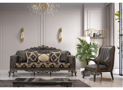 Luxury Chesterfield Sofa set 3+1 Seater Classic Sofa Baroque Upholstery Seat
