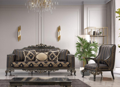 Luxury Chesterfield Sofa set 3+1 Seater Classic Sofa Baroque Upholstery Seat