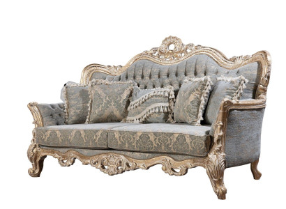 Chesterfield 3 Seater Designer Sofa Luxury Upholstery Sofas Couches Fabric Textile