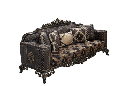 Chesterfield 3 Seater Designer Sofa Luxury Upholstery Sofas Couches Fabric Textile new