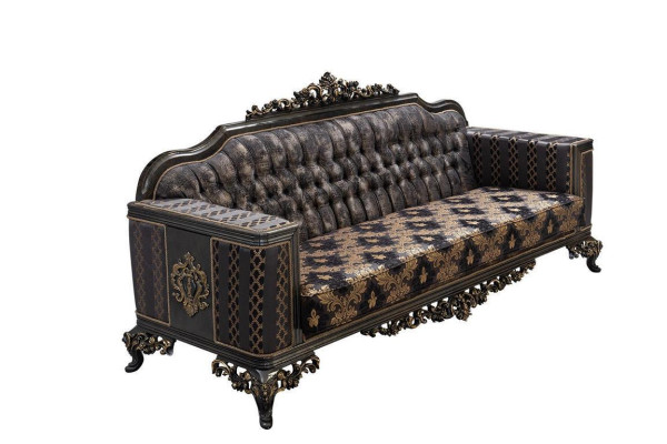 Chesterfield 3 Seater Designer Sofa Luxury Upholstery Sofas Couches Fabric Textile new
