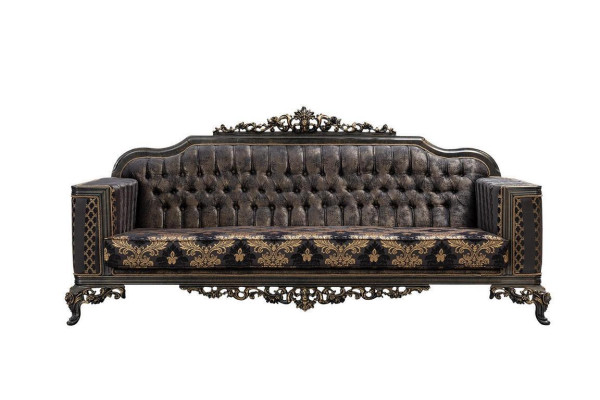 Chesterfield 3 Seater Designer Sofa Luxury Upholstery Sofas Couches Fabric Textile new