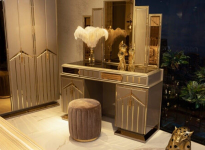 Dressing table set console mirror bedroom furniture design stool set 3 pieces. new