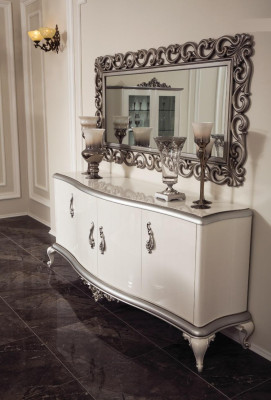 French Chest of drawers Sideboard Chests of drawers Console Sideboard Wood Mirror