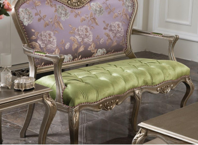 Baroque Rococo Stool Sofa Colorful Benches Couch Classic Furniture Chesterfield