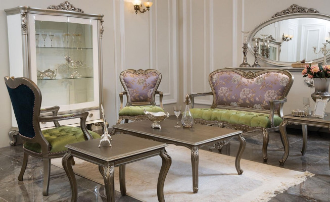 Baroque Rococo Stool Sofa Colorful Benches Couch Classic Furniture Chesterfield