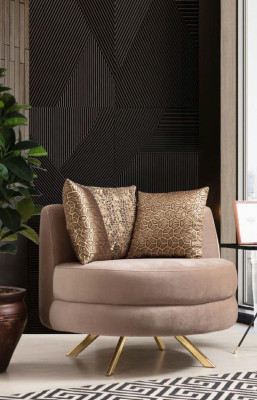Armchair Luxury Design Furniture Classic s Style Design Textile Living room Lounge new