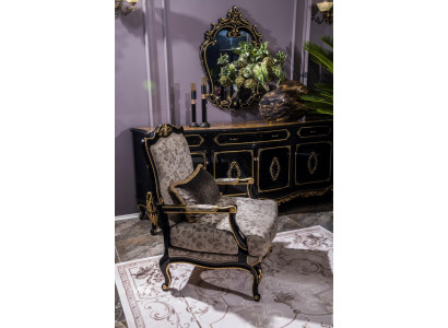 Armchair Upholstery Designer Textile 1 Seater Upholstery Single Seater Furniture Baroque