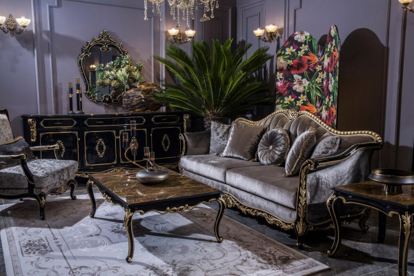 Armchair Upholstery Designer Textile 1 Seater Upholstery Single Seater Furniture Baroque