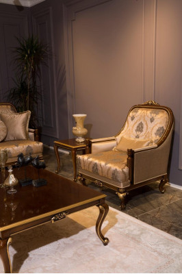 Furniture Chairs Design Armchair Textile Living room Luxury Design Baroque Rococo