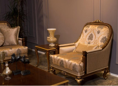Furniture Chairs Design Armchair Textile Living room Luxury Design Baroque Rococo