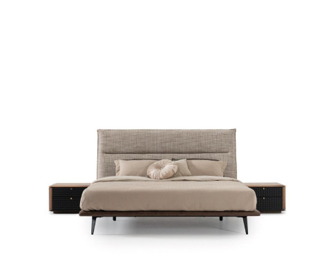 Modern Italian style bedroom furniture - 4-piece set in gray