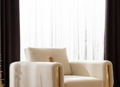 Design Single Seater Armchair Textile Living room Lounge Metal Luxury Design Sofa Furniture