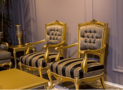 Armchair Furniture Chairs Art Deco Design Textile Living room Armchair Design new