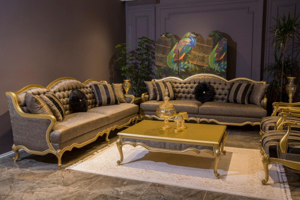 Three Seater Luxury Sofa 3 Seater Sofas Seat Fabric Design Furniture Style Textile