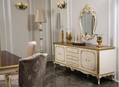 Italian Furniture Chest of drawers Gold Baroque Rococo Sideboard Chests of drawers Wood