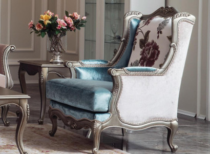 Armchair Single Seater Luxury 1Seater Upholstery Seat Textile Seat Fabric Classic