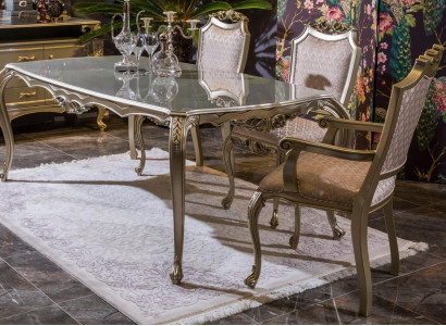 Dining room Set Dining set Classic Baroque Rococo 4-piece Chair Suite 4x Chairs