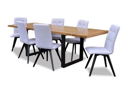Complete Set Dining table + 6 Chairs Set Dining room Wooden Tables Dining Group Table 7 pieces