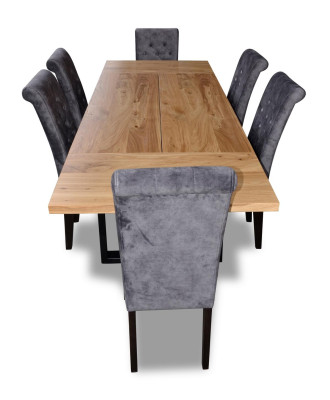 Modern Dining table Table Wood Dining room Suite 6x Chair Set Chairs 7 pcs Set new