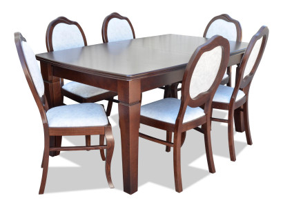 Classic luxury dining room furniture dining set armchair table group 7 pieces. set