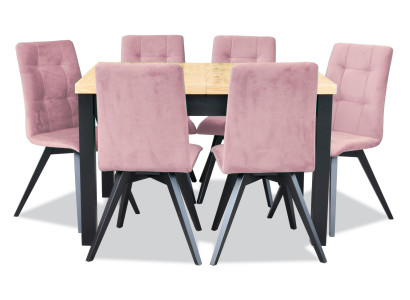 Classic r Dining table Table Wood Dining room Suite 6x Chair Set Chairs 7 pcs. set