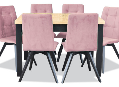 Classic r Dining table Table Wood Dining room Suite 6x Chair Set Chairs 7 pcs. set