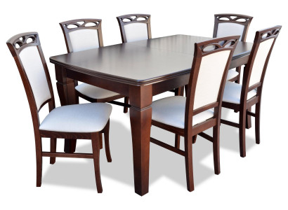 Dining room Wood Tables Dining set Set Chair Group new Table 6 Design Chairs 7pcs