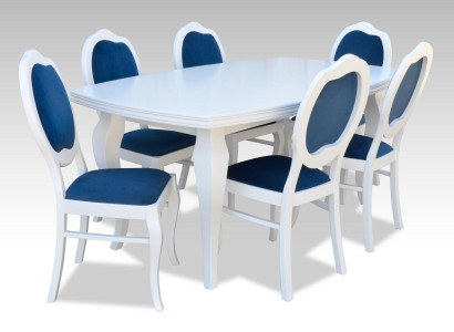 Designer Furniture Wood Table Seat Dining Room 6x Chairs 7-piece Set Suite new Group