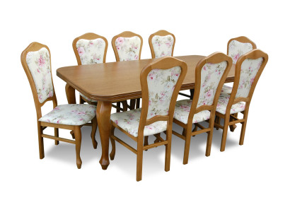 Classic Designer Dining room Suite Wood Table + 8 Chairs Chair Suite