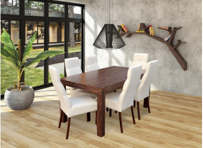 Classic r Dining table Table Wood Suite Dining room 6x Chair Set Chairs 7 pcs. set