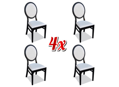 Dining room chair Armchair Solid wood Upholstery Chairs Gastro Set 4x Dining room Textile