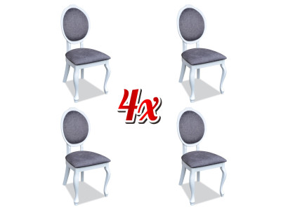Chairs 4x Chair Set Real Wood Upholstery Seat Dining room Suite Leaning Chairs new