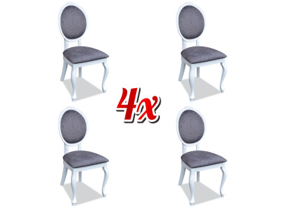 Chairs 4x Chair Set Real Wood Upholstery Seat Dining room Suite Leaning Chairs new