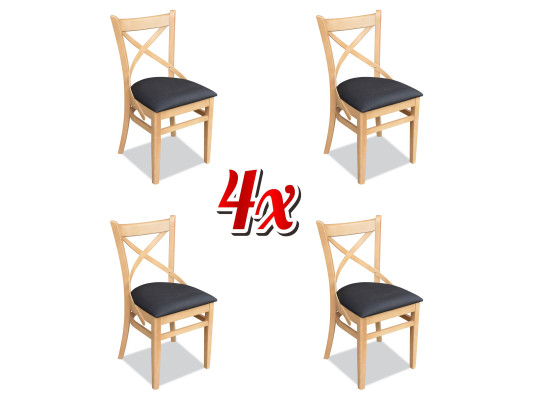 Design Chair Set Group Upholstery Textile 4x Chairs Furniture Luxury Lehn Chairs new