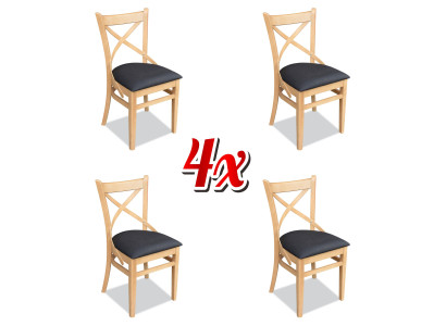 Design Chair Set Group Upholstery Textile 4x Chairs Furniture Luxury Lehn Chairs new