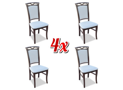 Dining room chair Lehn Chairs Dining chairs new Textile Set 4x Solid Wood Chair