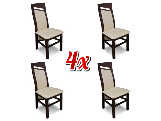 Designer Wood Textile Upholstery Chairs Gastro Dining room Fabric Set 4x Armchair Chair